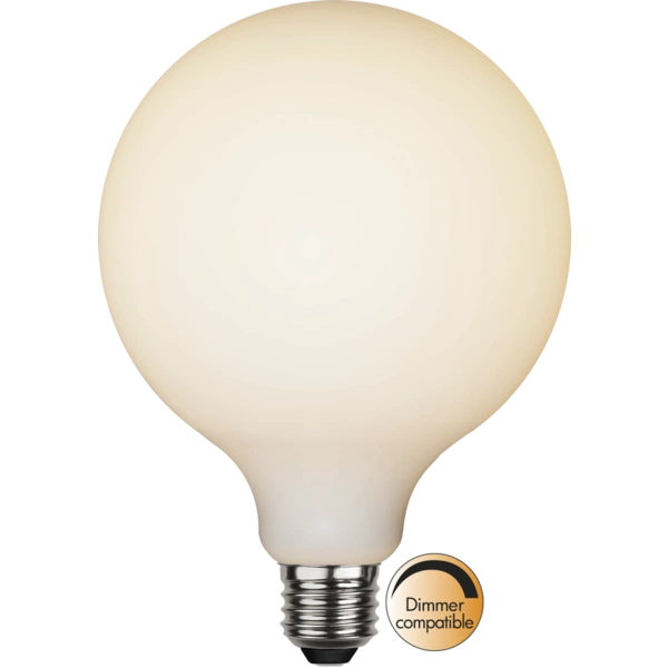 LED E27 globe 12,5cm 5W dimbar hvit