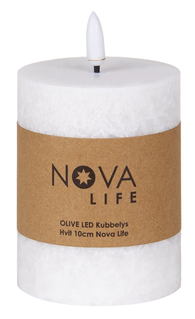 LED Olive kubbelys 10cm hvit
