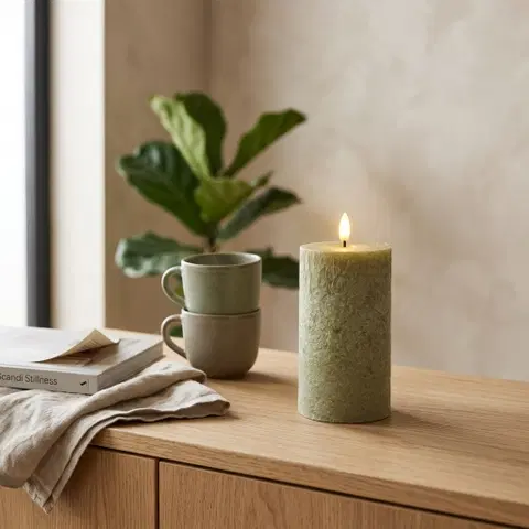 LED Olive kubbelys 13cm grønn 1