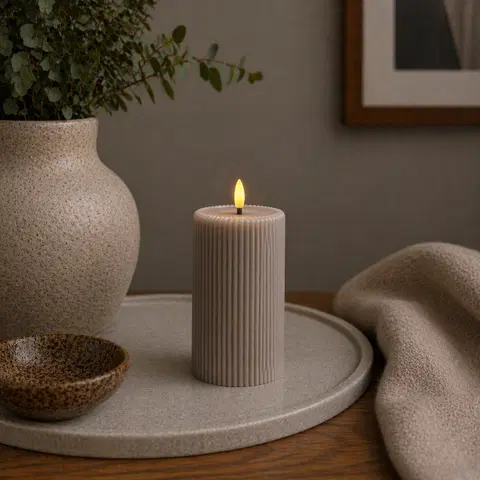 LED Soy kubbelys 15cm grå 1