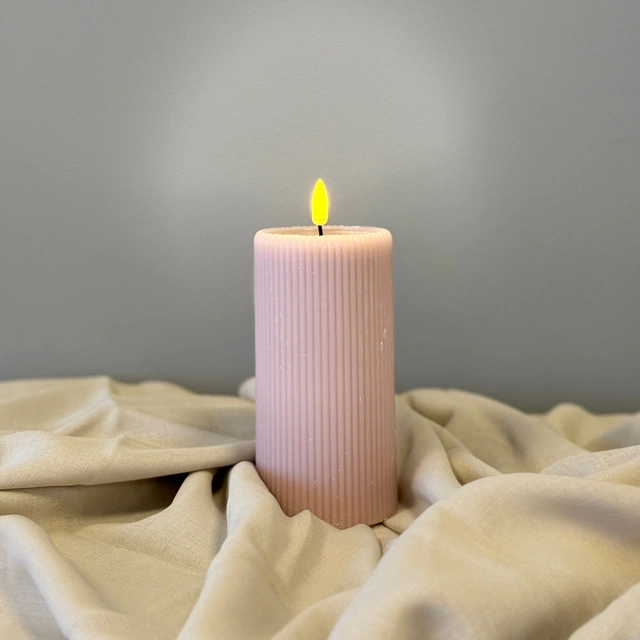 LED Soy kubbelys 15cm rosa