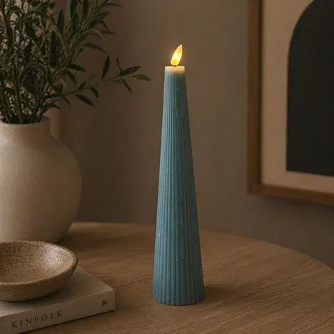 LED Cone kubbelys 27,5cm blå 1