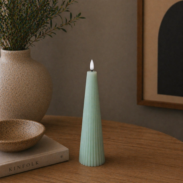 LED Cone kubbelys 21,5cm lys blå