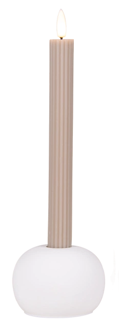 LED kronelys tilbehør oppladbar lysestake beige