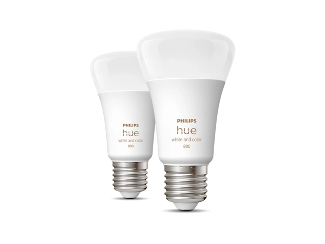 Hue E27 normal dimbar 9W 2pk. Color og White Ambiance