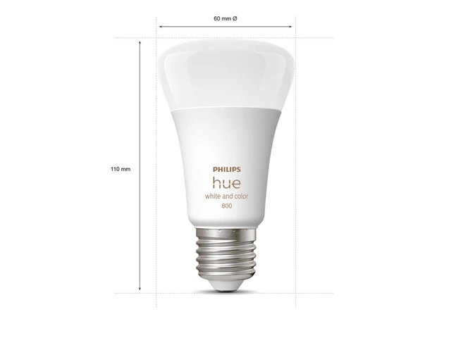 Hue E27 normal dimbar 9W 2pk. Color og White Ambiance