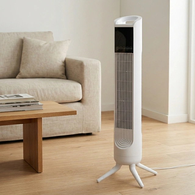 Tårnvifte med fjernkontroll 45W 80cm hvit