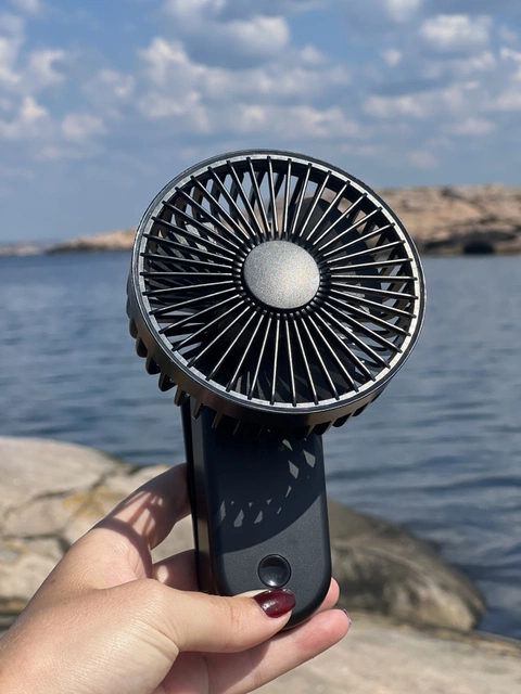 Vifte med klype oppladbar sort