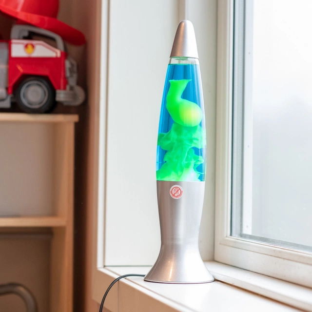 Lavalampe bordlampe grønn