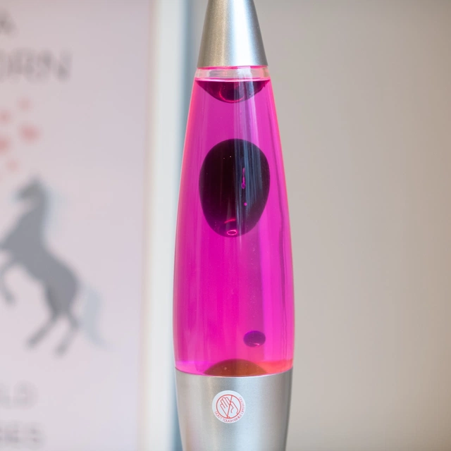 Lavalampe bordlampe rosa