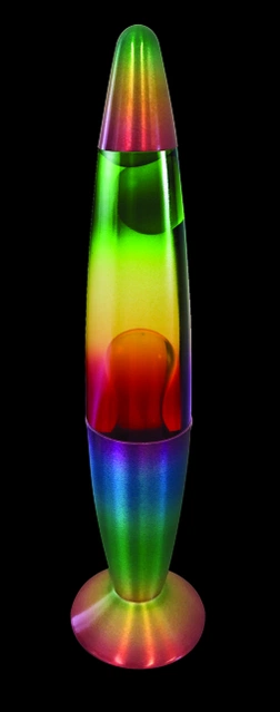 Lavalampe Rainbow bordlampe flerfarget