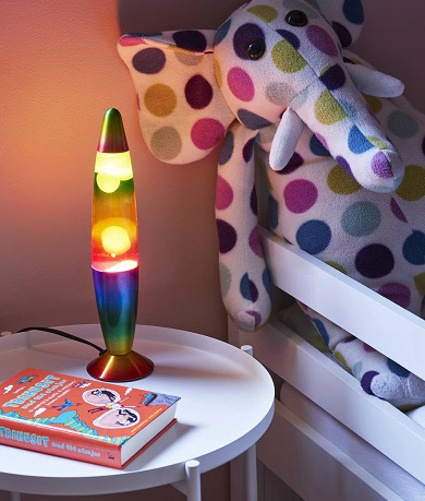 Lavalampe Rainbow bordlampe flerfarget