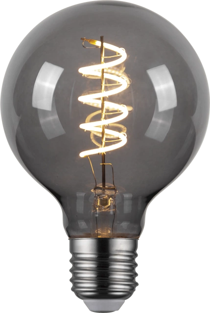 LED E27 globe 9,5cm 3-step dimbar 6W smoke