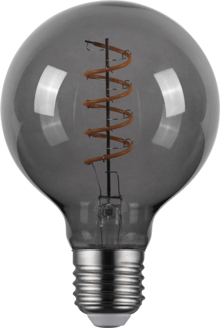 LED E27 globe 9,5cm 3-step dimbar 6W smoke