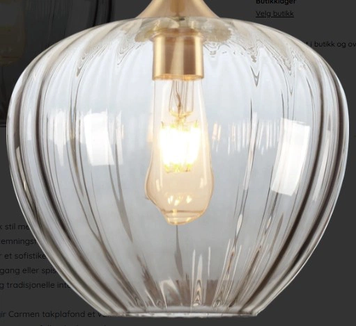 Reserveglass Carmen plafond 29cm smoke