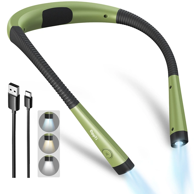 Neck Light LED oppladbar leselampe grønn