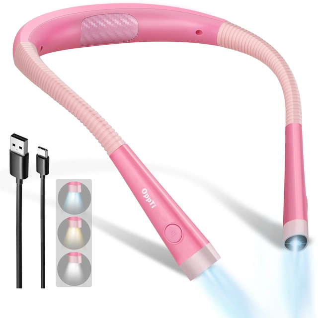 Neck Light LED oppladbar leselampe rosa