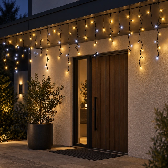 Istapp Flash LED lyslenke 320lys IP44 6,3m 2600-11000K 1